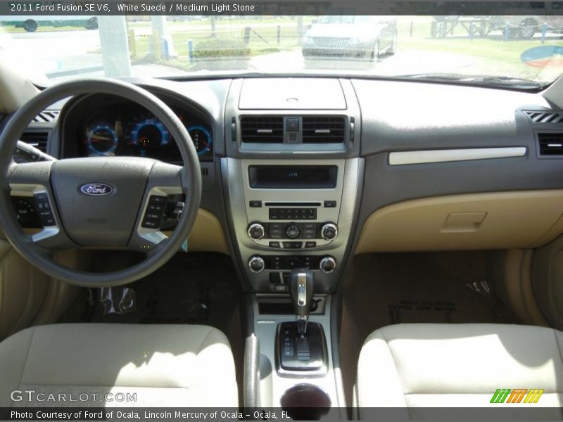 White Suede / Medium Light Stone 2011 Ford Fusion SE V6