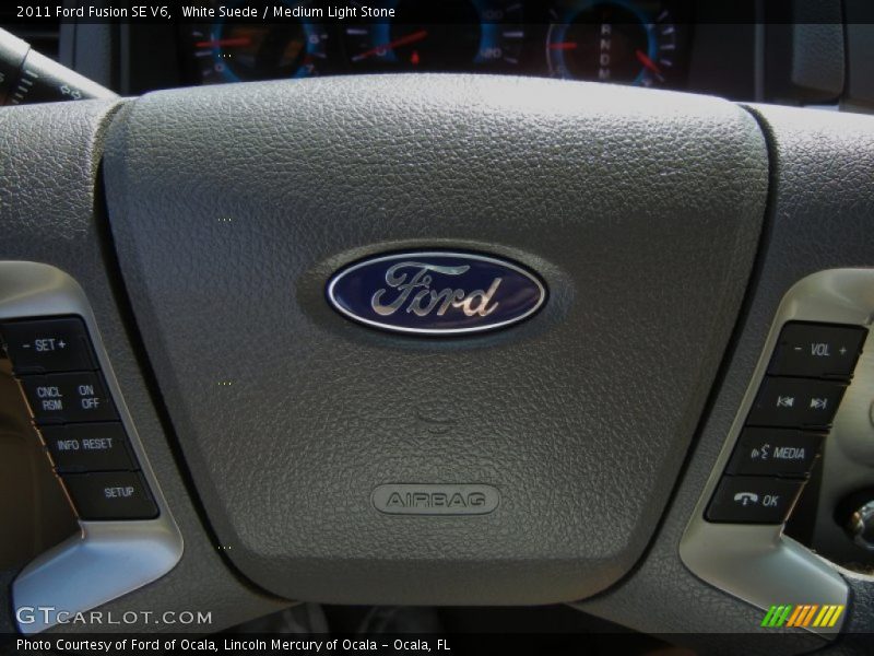 White Suede / Medium Light Stone 2011 Ford Fusion SE V6