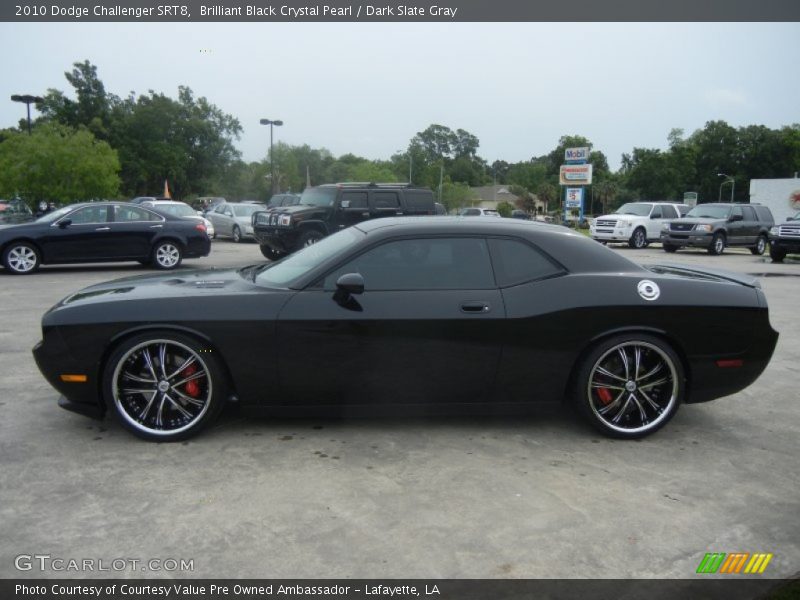 Brilliant Black Crystal Pearl / Dark Slate Gray 2010 Dodge Challenger SRT8