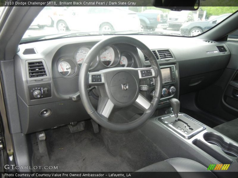 Brilliant Black Crystal Pearl / Dark Slate Gray 2010 Dodge Challenger SRT8