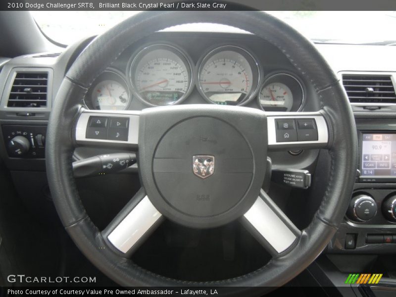 Brilliant Black Crystal Pearl / Dark Slate Gray 2010 Dodge Challenger SRT8