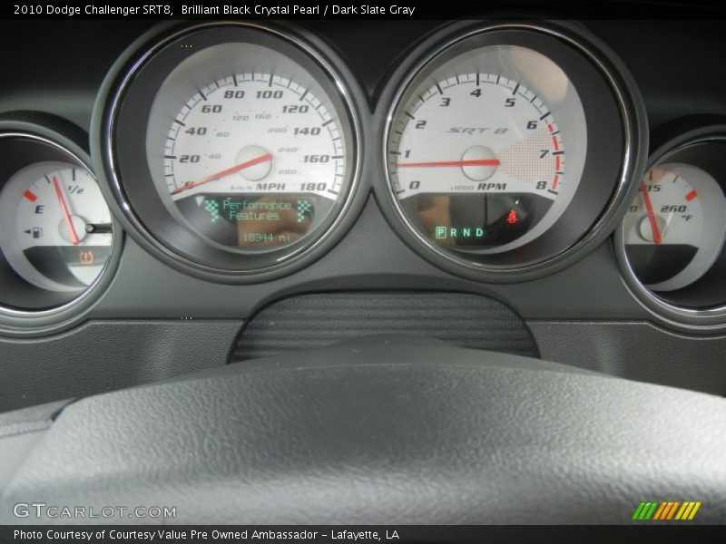 Brilliant Black Crystal Pearl / Dark Slate Gray 2010 Dodge Challenger SRT8