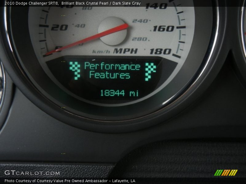 Brilliant Black Crystal Pearl / Dark Slate Gray 2010 Dodge Challenger SRT8