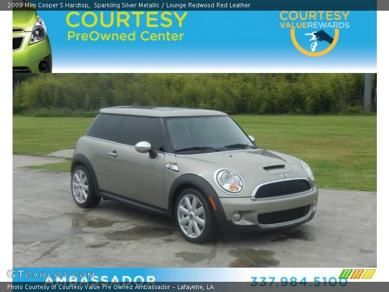 Sparkling Silver Metallic / Lounge Redwood Red Leather 2009 Mini Cooper S Hardtop