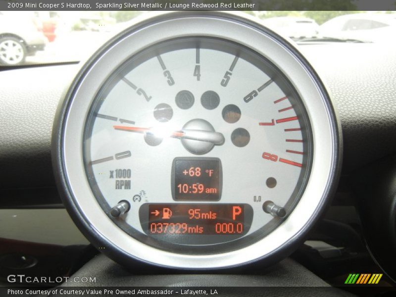 Sparkling Silver Metallic / Lounge Redwood Red Leather 2009 Mini Cooper S Hardtop