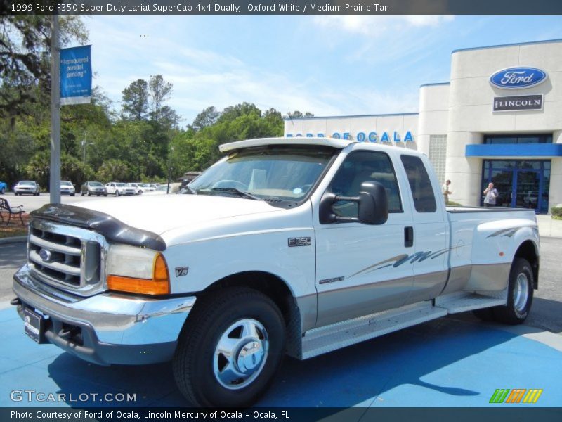 Oxford White / Medium Prairie Tan 1999 Ford F350 Super Duty Lariat SuperCab 4x4 Dually