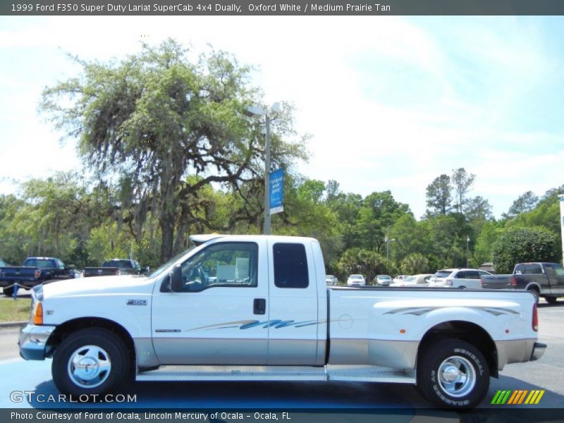 Oxford White / Medium Prairie Tan 1999 Ford F350 Super Duty Lariat SuperCab 4x4 Dually