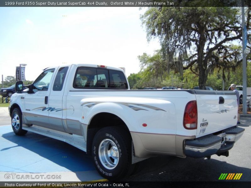 Oxford White / Medium Prairie Tan 1999 Ford F350 Super Duty Lariat SuperCab 4x4 Dually