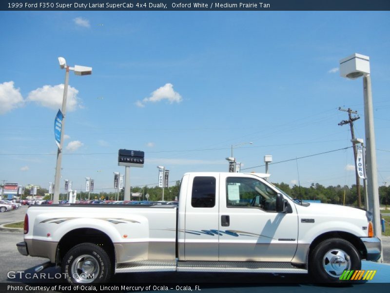 Oxford White / Medium Prairie Tan 1999 Ford F350 Super Duty Lariat SuperCab 4x4 Dually