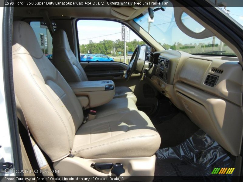 Oxford White / Medium Prairie Tan 1999 Ford F350 Super Duty Lariat SuperCab 4x4 Dually