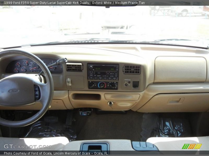 Oxford White / Medium Prairie Tan 1999 Ford F350 Super Duty Lariat SuperCab 4x4 Dually