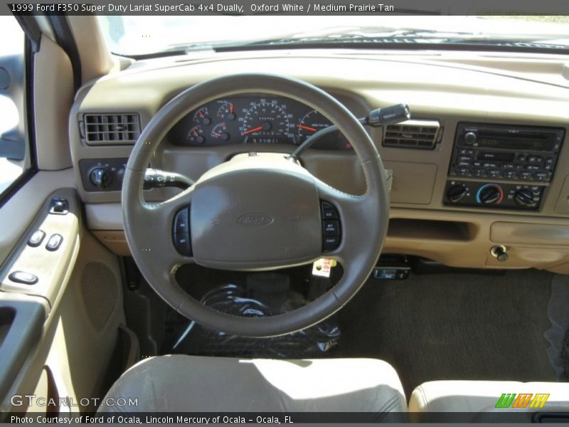 Oxford White / Medium Prairie Tan 1999 Ford F350 Super Duty Lariat SuperCab 4x4 Dually