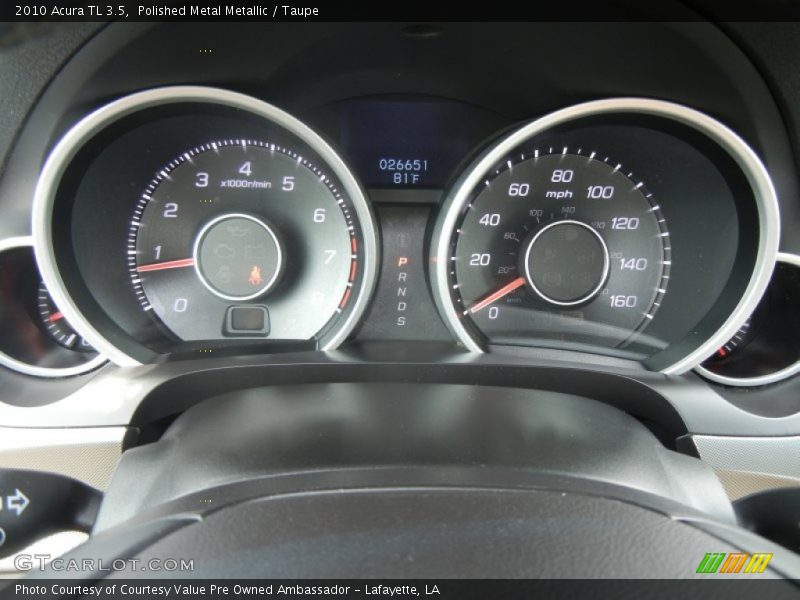 Polished Metal Metallic / Taupe 2010 Acura TL 3.5