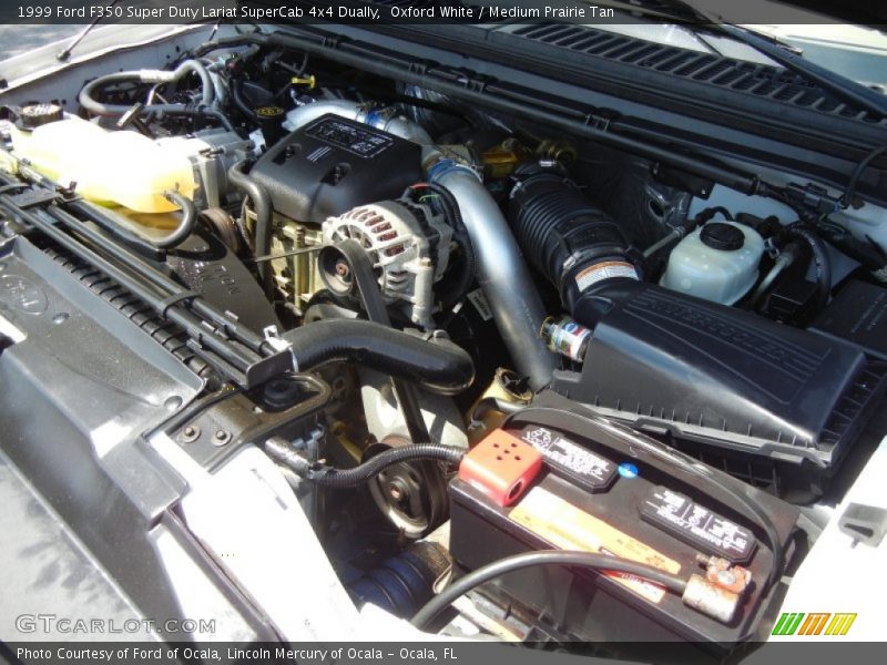 Oxford White / Medium Prairie Tan 1999 Ford F350 Super Duty Lariat SuperCab 4x4 Dually