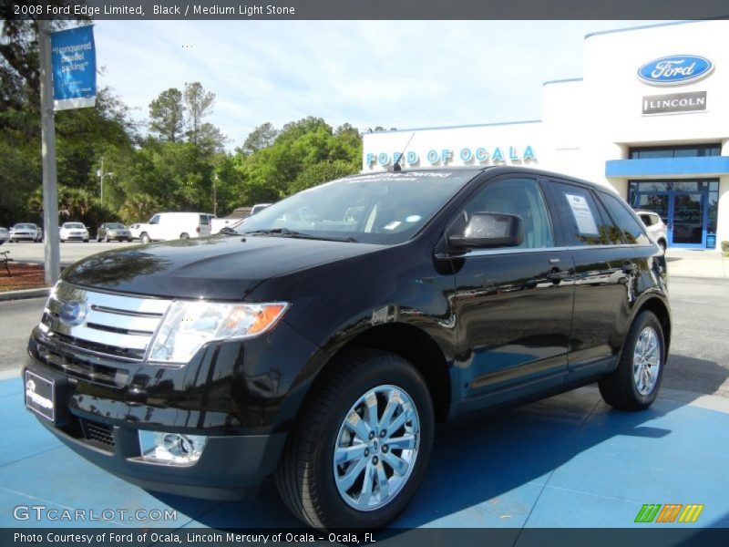 Black / Medium Light Stone 2008 Ford Edge Limited