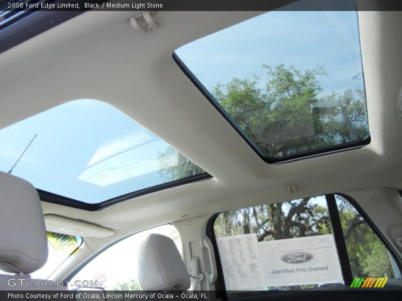 Black / Medium Light Stone 2008 Ford Edge Limited