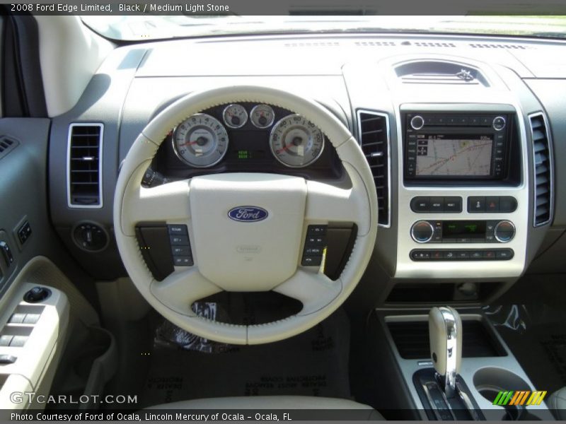 Black / Medium Light Stone 2008 Ford Edge Limited