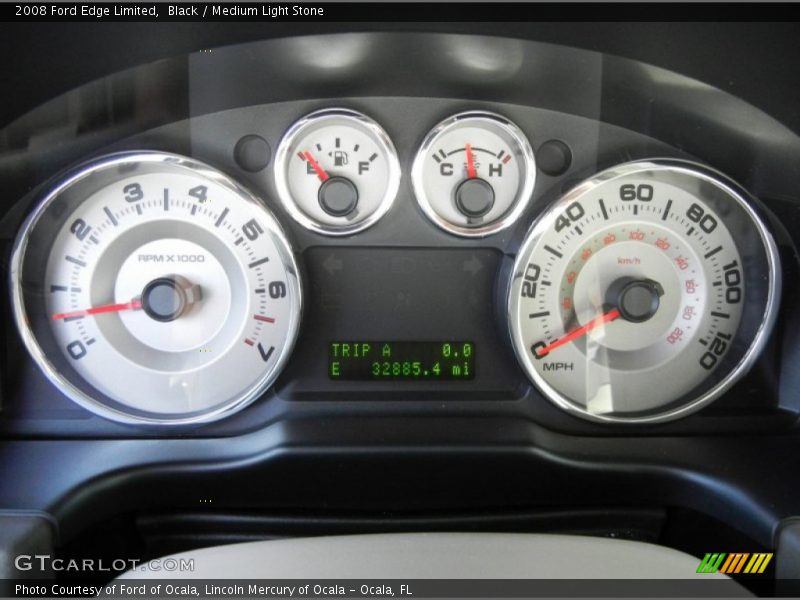 Black / Medium Light Stone 2008 Ford Edge Limited