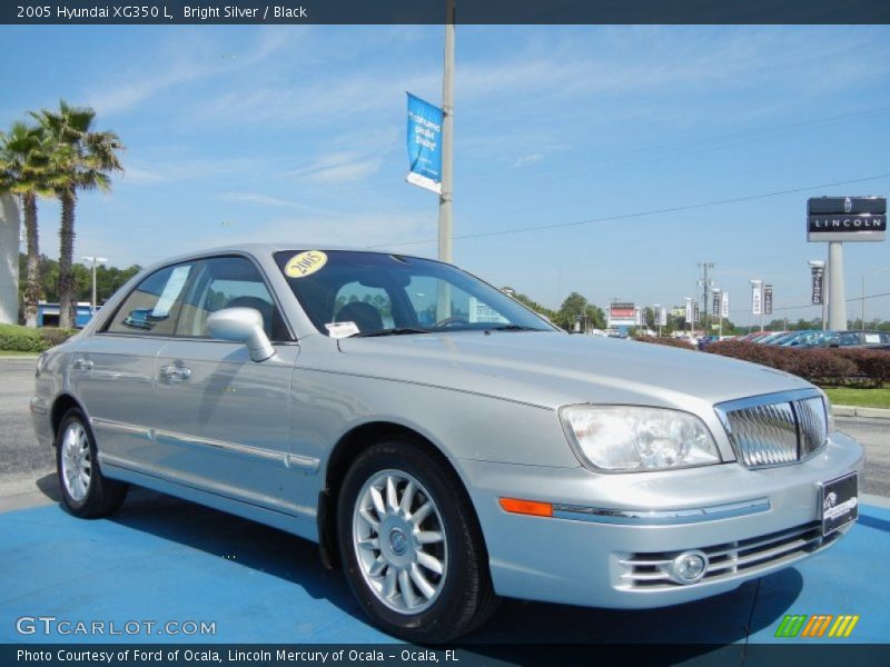 Bright Silver / Black 2005 Hyundai XG350 L