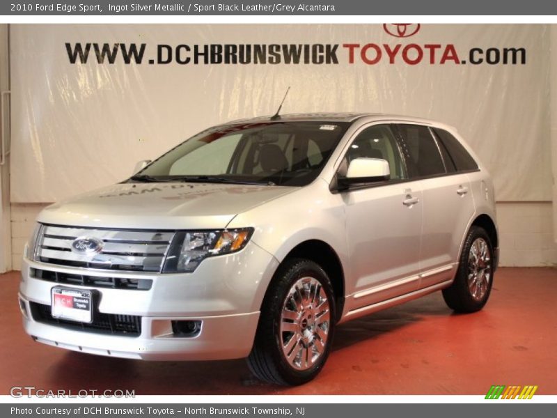 Ingot Silver Metallic / Sport Black Leather/Grey Alcantara 2010 Ford Edge Sport