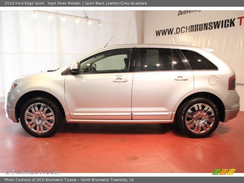 Ingot Silver Metallic / Sport Black Leather/Grey Alcantara 2010 Ford Edge Sport
