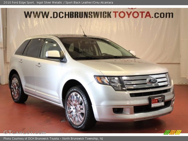Ingot Silver Metallic / Sport Black Leather/Grey Alcantara 2010 Ford Edge Sport