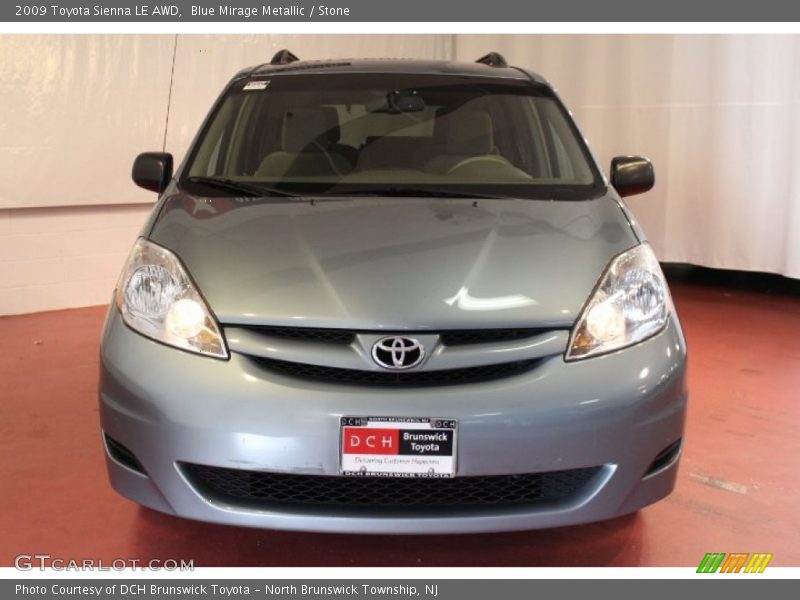 Blue Mirage Metallic / Stone 2009 Toyota Sienna LE AWD