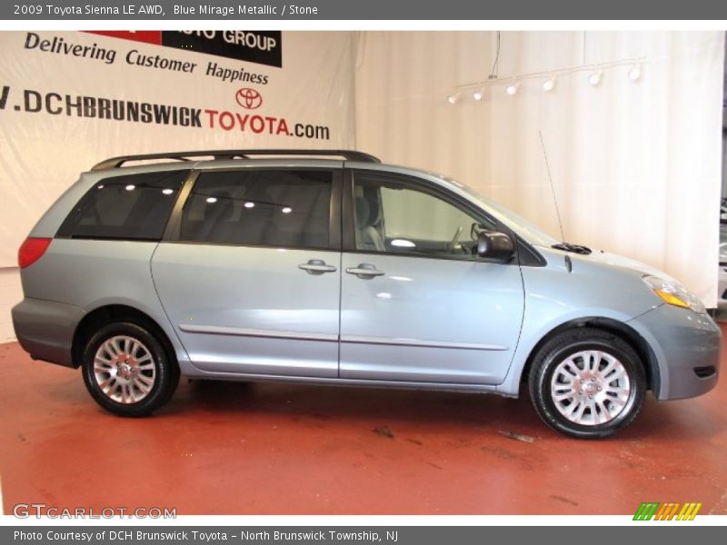 Blue Mirage Metallic / Stone 2009 Toyota Sienna LE AWD