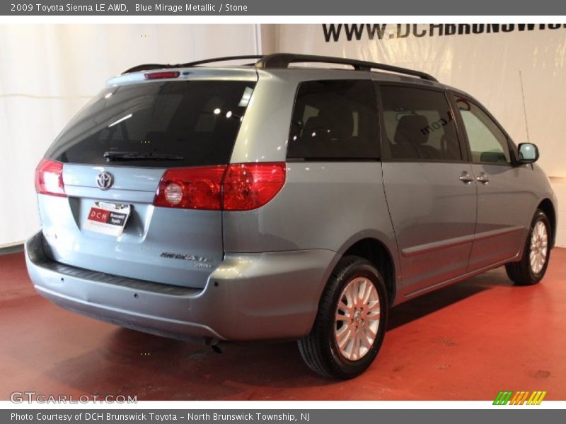 Blue Mirage Metallic / Stone 2009 Toyota Sienna LE AWD