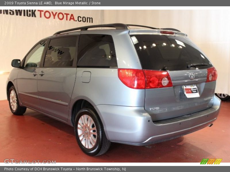 Blue Mirage Metallic / Stone 2009 Toyota Sienna LE AWD