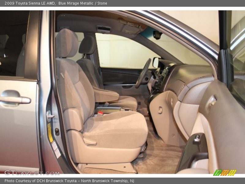 Blue Mirage Metallic / Stone 2009 Toyota Sienna LE AWD