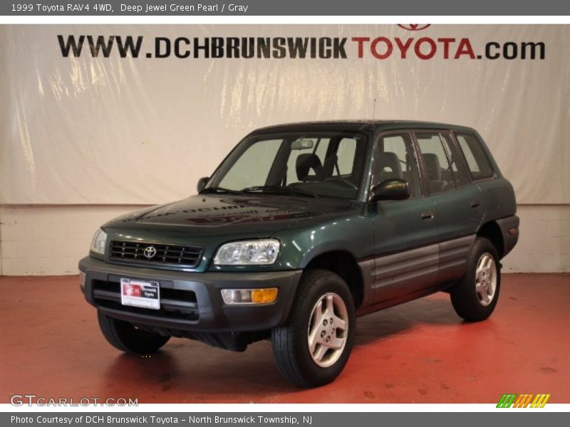 Deep Jewel Green Pearl / Gray 1999 Toyota RAV4 4WD