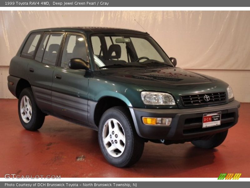 Deep Jewel Green Pearl / Gray 1999 Toyota RAV4 4WD