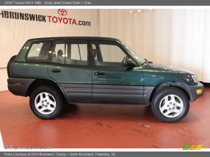 Deep Jewel Green Pearl / Gray 1999 Toyota RAV4 4WD