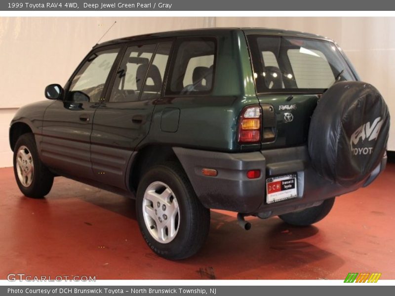 Deep Jewel Green Pearl / Gray 1999 Toyota RAV4 4WD