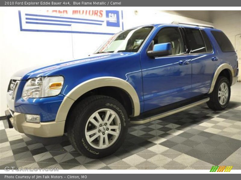 Blue Flame Metallic / Camel 2010 Ford Explorer Eddie Bauer 4x4
