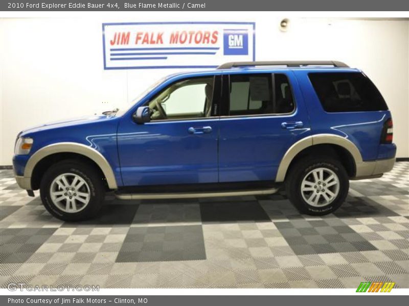 Blue Flame Metallic / Camel 2010 Ford Explorer Eddie Bauer 4x4