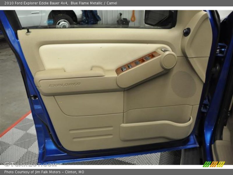 Blue Flame Metallic / Camel 2010 Ford Explorer Eddie Bauer 4x4