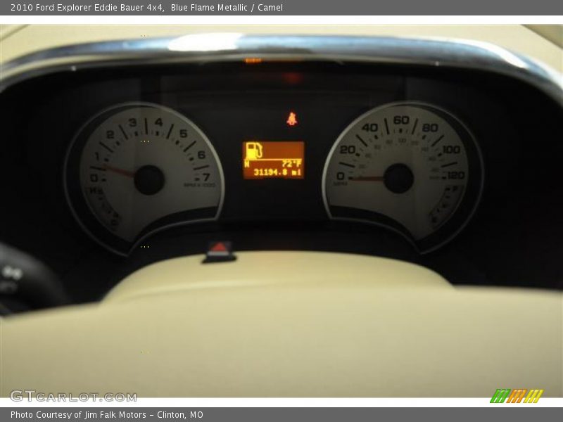 Blue Flame Metallic / Camel 2010 Ford Explorer Eddie Bauer 4x4