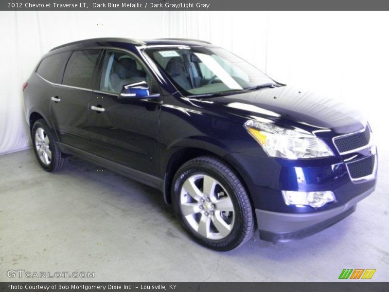 Dark Blue Metallic / Dark Gray/Light Gray 2012 Chevrolet Traverse LT