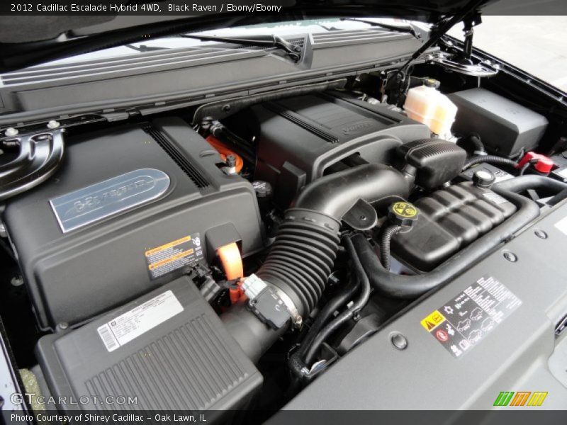  2012 Escalade Hybrid 4WD Engine - 6.0 Liter H OHV 16-Valve Flex-Fuel Vortec V8 Gasoline/Electric Hybrid