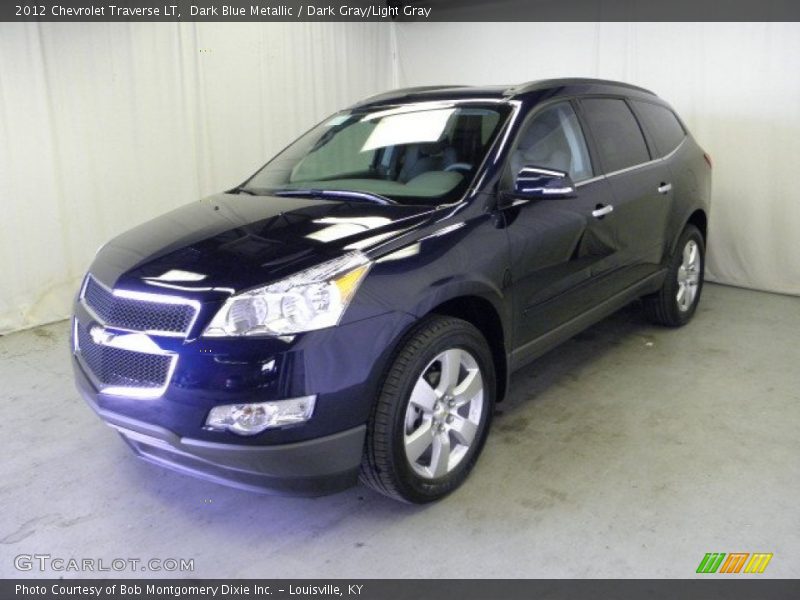 Dark Blue Metallic / Dark Gray/Light Gray 2012 Chevrolet Traverse LT