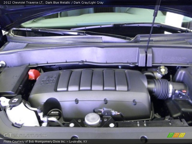 Dark Blue Metallic / Dark Gray/Light Gray 2012 Chevrolet Traverse LT