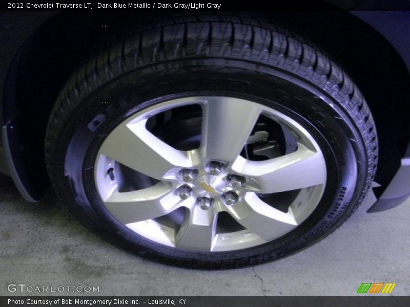 Dark Blue Metallic / Dark Gray/Light Gray 2012 Chevrolet Traverse LT