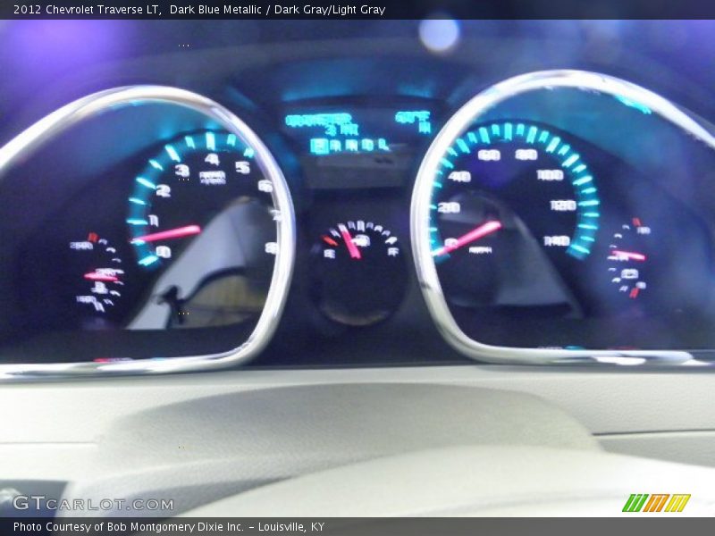 Dark Blue Metallic / Dark Gray/Light Gray 2012 Chevrolet Traverse LT