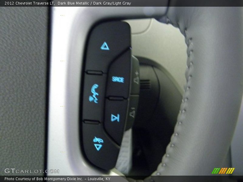 Dark Blue Metallic / Dark Gray/Light Gray 2012 Chevrolet Traverse LT