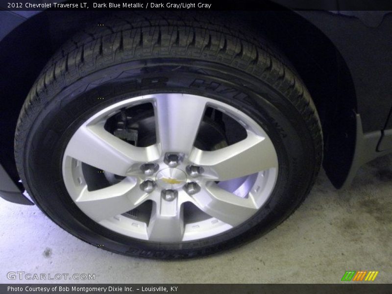 Dark Blue Metallic / Dark Gray/Light Gray 2012 Chevrolet Traverse LT