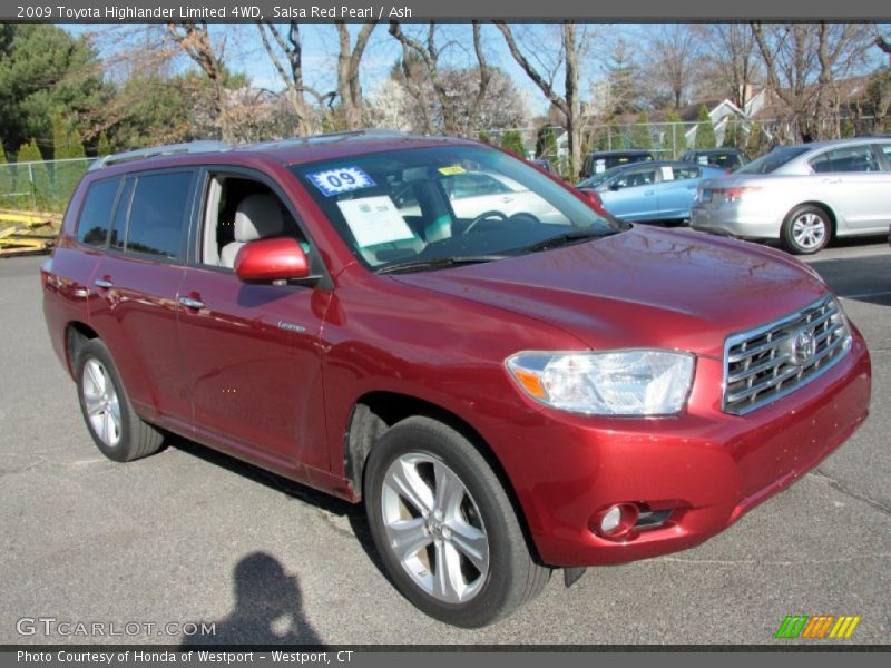 Salsa Red Pearl / Ash 2009 Toyota Highlander Limited 4WD