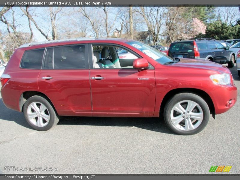 Salsa Red Pearl / Ash 2009 Toyota Highlander Limited 4WD