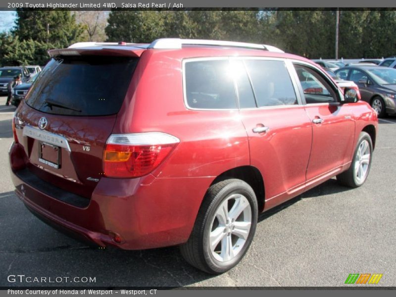 Salsa Red Pearl / Ash 2009 Toyota Highlander Limited 4WD
